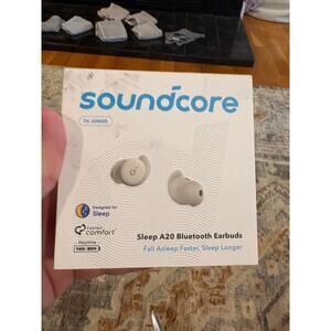 Soundcore Sleep A20 Bluetooth Sleep Earbuds Beige Complete Set Charging Case